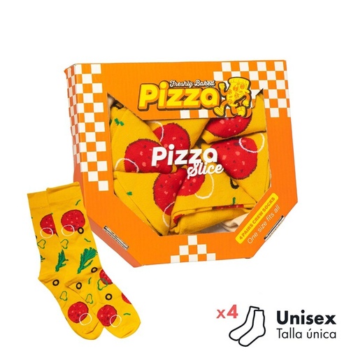 [001818] SET CALCETINES PIZZA 4 PARES