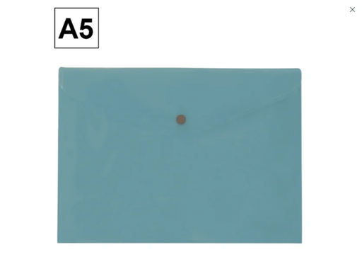 [181428] SOBRE 2015 PLUS OFFICE A5 PLASTICO APAISADO BROCHE AZUL GRISACEO
