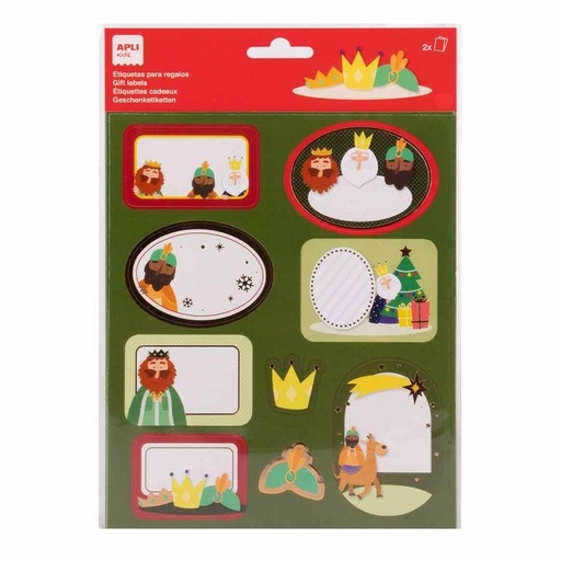 [001878] ETIQUETAS DE REGALO NAVIDAD REYES MAGOS