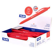 [002016] BOLIGRAFO MILAN P1 TOUCH ROJO