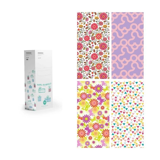 [002032] EXPOSITOR 50 ROLLOS PAPEL REGALO 70X200 TODO TIEMPO